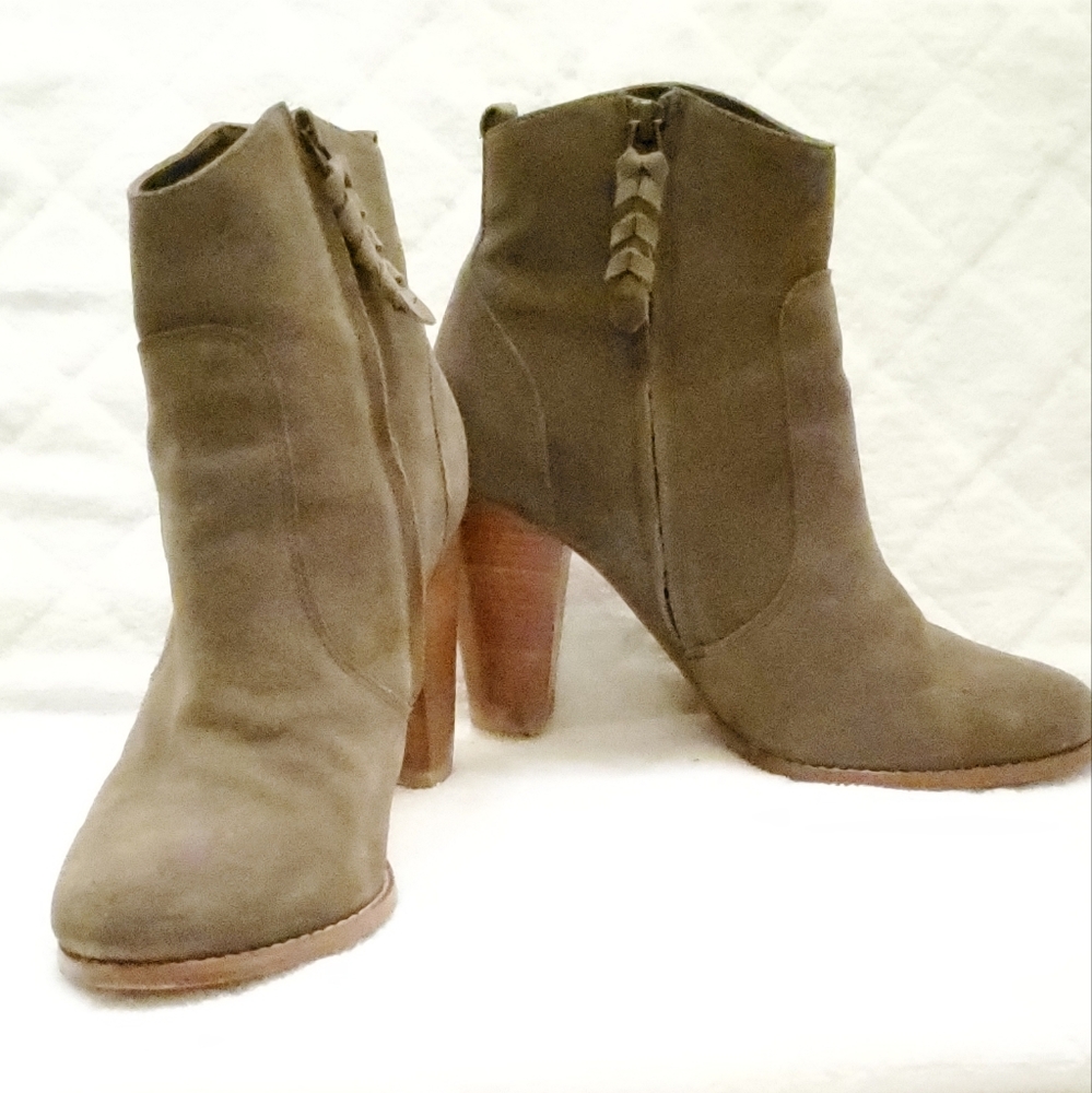***donated*** Joie Dalton Suede Wooden Heel Booties